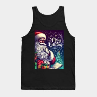 Captivating Christmas: Unleash Cheer with Unique Santa Claus Illustrations! Tank Top